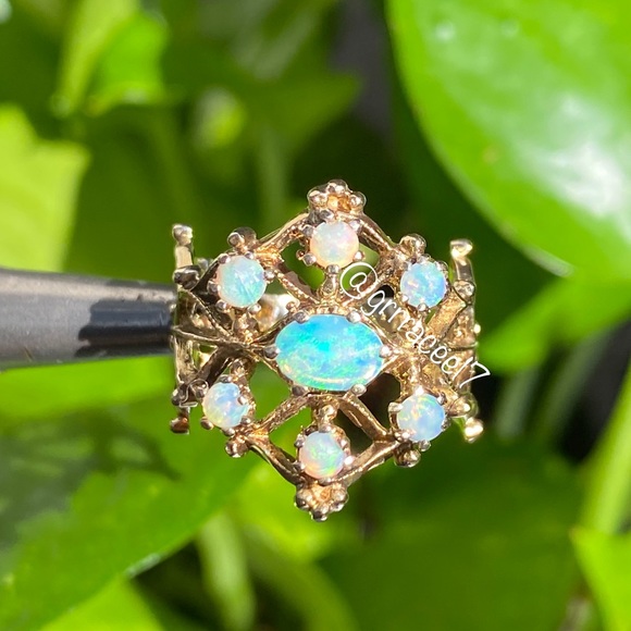 14KT Antique Australian opal ring😍✨ - Picture 4 of 17